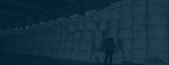 Bulk bags stored in a warehouse, ready to ship